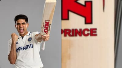 Shubman Gill's new MRF bat sticker Shubman Gill's new MRF bat sticker