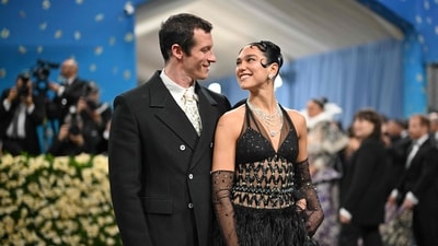 British-Albanian singer-songwriter Dua Lipa (R) and British actor Callum Turner arrive for the 2025 Met Gala at the Metropolitan Museum of Art on May 5, 2025, in New York. (AFP) British-Albanian singer-songwriter Dua Lipa (R) and British actor Callum Turner arrive for the 2025 Met Gala at the Metropolitan Museum of Art on May 5, 2025, in New York. (AFP)