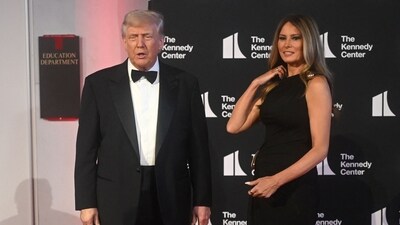 US President Donald Trump and First Lady Melania Trump arrive to attend the opening night of "Les Miserables" at the Kennedy Center in Washington, DC, on June 11, 2025. (AFP) US President Donald Trump and First Lady Melania Trump arrive to attend the opening night of "Les Miserables" at the Kennedy Center in Washington, DC, on June 11, 2025. (AFP)