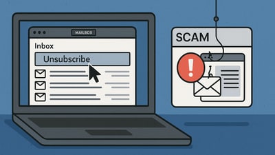 Be careful when clicking unsubscribe links as some may lead to scams trying to steal your info.