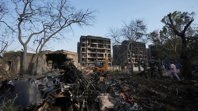 Rescuers work at the site of an airplane that crashed in India's northwestern city of Ahmedabad in Gujarat state, Thursday, June 12, 2025. (AP Photo/Ajit Solanki) (AP) Rescuers work at the site of an airplane that crashed in India's northwestern city of Ahmedabad in Gujarat state, Thursday, June 12, 2025. (AP Photo/Ajit Solanki) (AP)