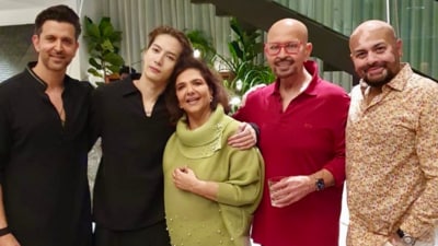 Jackson Wang gets cosy with Hritik Roshan and family