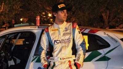 Italian rally driver Matteo Doretto