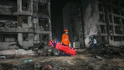 Rescue operations have been completed at the site of the crash, though the cause of the disaster is unknown. (Raju Shinde/Hindustan Times) Rescue operations have been completed at the site of the crash, though the cause of the disaster is unknown. (Raju Shinde/Hindustan Times)