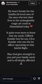 Vikrant Massey via Instagram Stories. Vikrant Massey via Instagram Stories.