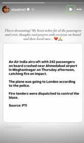 Alia Bhatt shared a news report Alia Bhatt shared a news report