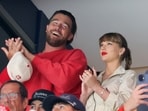 Travis Kelce and Taylor Swift react as the Edmonton Oilers and the Florida Panthers play during the first period in Game Four of the 2025 Stanley Cup Final at Amerant Bank Arena on June 12, 2025 in Sunrise, Florida Travis Kelce and Taylor Swift react as the Edmonton Oilers and the Florida Panthers play during the first period in Game Four of the 2025 Stanley Cup Final at Amerant Bank Arena on June 12, 2025 in Sunrise, Florida