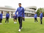 India Test captain Shubman Gill rains with other team members India Test captain Shubman Gill rains with other team members