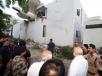 Union Home Minister Amit Shah with Gujarat Chief Minister Bhupendra Patel, inspects the site of the Air India plane crash. Union Home Minister Amit Shah with Gujarat Chief Minister Bhupendra Patel, inspects the site of the Air India plane crash.