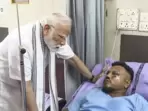 PM Modi with lone survivor Vishwash Kumar Ramesh