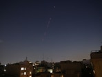 Army air defence firing is seen following the Israeli strike in Tehran, Iran, June 13.