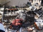 Aircraft debris at the crash site of Air India flight AI171 in Ahmedabad, Gujarat Aircraft debris at the crash site of Air India flight AI171 in Ahmedabad, Gujarat