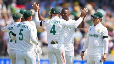 Paceman Kagiso Rabada took 4-59 in the second innings to finish with nine wickets in the match. (AP) Paceman Kagiso Rabada took 4-59 in the second innings to finish with nine wickets in the match. (AP)