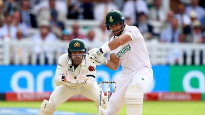 Aiden Markram smashes his 8th Test ton. (Action Images via Reuters)