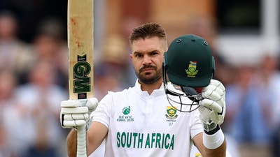 Opener Markram, dismissed for a duck in the first innings, was 102 not out at stumps on Day 3. (Action Images via Reuters)