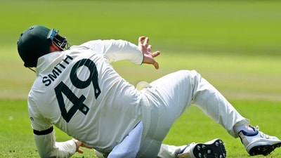 Steve Smith suffered a finger injury while attempting to take a catch (Action Images via Reuters)