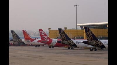 Grounded aircrafts (File) Grounded aircrafts (File)