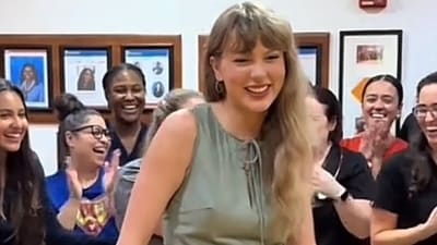 Taylor Swift visits children’s hospital in Florida. (X) Taylor Swift visits children’s hospital in Florida. (X)