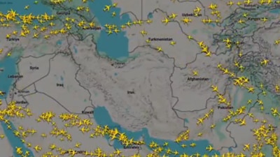 Multiple global airlines cancelled flights to Tel Aviv, Tehran and other Middle East destinations. Some also re-routed their planes (Flightradar24) Multiple global airlines cancelled flights to Tel Aviv, Tehran and other Middle East destinations. Some also re-routed their planes (Flightradar24)