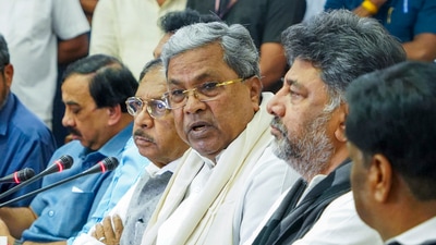 Karnataka CM Siddaramaiah paid condolences to the families of victims who died in Air India plane crash. (PTI) Karnataka CM Siddaramaiah paid condolences to the families of victims who died in Air India plane crash. (PTI)