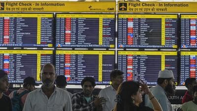Passengers at Terminal 3 of Indira Gandhi International Airport in New Delhi on Friday. (RAJ K RAJ /HT PHOTO) Passengers at Terminal 3 of Indira Gandhi International Airport in New Delhi on Friday. (RAJ K RAJ /HT PHOTO)