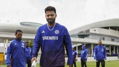 Rishabh Pant during a practice session ahead of the Test cricket match series against England. (BCCI) Rishabh Pant during a practice session ahead of the Test cricket match series against England. (BCCI)