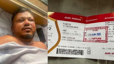 Vishwash Kumar Ramesh was returning to the UK with his brother. (PTI Photo) Vishwash Kumar Ramesh was returning to the UK with his brother. (PTI Photo)