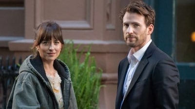 Chris Evans and Dakota Johnson in a still from Materialists