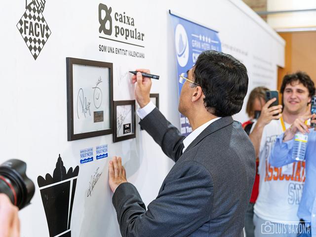 Viswanathan Anand at the celebrations in Valencia (Veidehi Gite)
