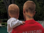 Justin Bieber with his son Jack.