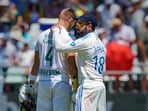 South Africa's Aiden Markram being congratulated by India's Virat Kohli South Africa's Aiden Markram being congratulated by India's Virat Kohli