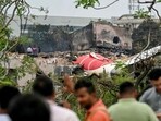 Debris of Air India flight 171 is pictured after it crashed in a residential area near the airport in Ahmedabad. Debris of Air India flight 171 is pictured after it crashed in a residential area near the airport in Ahmedabad.