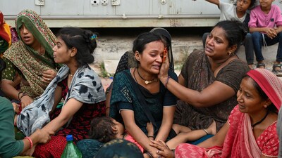 The fateful Air India flight left a chaotic trail of destruction in its wake, with hundreds dead. (ANI) The fateful Air India flight left a chaotic trail of destruction in its wake, with hundreds dead. (ANI)