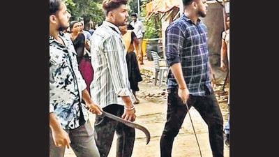 Attackers (left) reached the spot in a motorcycle and car (Pic by Pramod Tambe)