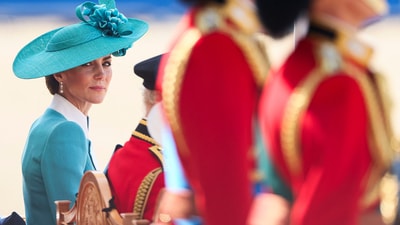 Britain's Catherine, Princess of Wales, attends the Trooping the Colour parade which honours Britain's King Charles on his official birthday, in London, Britain, June 14, 2025. REUTERS/Isabel Infantes (REUTERS)