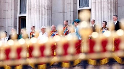 (L-R) Britain's Birgitte, Duchess of Gloucester, Britain's Prince Richard, Duke of Gloucester, Britain's Sophie, Duchess of Edinburgh, Britain's Prince Edward, Duke of Edinburgh, Britain's Queen Camilla, Britain's Prince Louis of Wales, Britain's King Charles III, Britain's Prince George of Wales, Britain's Prince William, Prince of Wales, Britain's Princess Charlotte of Wales, Britain's Catherine, Princess of Wales, Britain's Prince Edward, Duke of Kent, Britain's Princess Anne, Princess Royal, and Vice Admiral Timothy Laurence pose on the balcony of Buckingham Palace after attending the King's Birthday Parade "Trooping the Colour" in London on June 14, 2025. The ceremony of Trooping the Colour is believed to have first been performed during the reign of King Charles II. Since 1748, the Trooping of the Colour has marked the official birthday of the British Sovereign. Over 1500 parading soldiers and almost 300 horses take part in the event. (Photo by BENJAMIN CREMEL / AFP) (AFP) (L-R) Britain's Birgitte, Duchess of Gloucester, Britain's Prince Richard, Duke of Gloucester, Britain's Sophie, Duchess of Edinburgh, Britain's Prince Edward, Duke of Edinburgh, Britain's Queen Camilla, Britain's Prince Louis of Wales, Britain's King Charles III, Britain's Prince George of Wales, Britain's Prince William, Prince of Wales, Britain's Princess Charlotte of Wales, Britain's Catherine, Princess of Wales, Britain's Prince Edward, Duke of Kent, Britain's Princess Anne, Princess Royal, and Vice Admiral Timothy Laurence pose on the balcony of Buckingham Palace after attending the King's Birthday Parade "Trooping the Colour" in London on June 14, 2025. The ceremony of Trooping the Colour is believed to have first been performed during the reign of King Charles II. Since 1748, the Trooping of the Colour has marked the official birthday of the British Sovereign. Over 1500 parading soldiers and almost 300 horses take part in the event. (Photo by BENJAMIN CREMEL / AFP) (AFP)