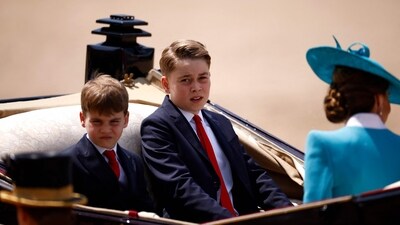 (L-R) Britain's Prince Louis of Wales, Britain's Prince George of Wales and Britain's Catherine, Princess of Wales, make their way back to Buckingham Palace from Horse Guards Parade during the King's Birthday Parade, "Trooping the Colour", in London on June 14, 2025. The ceremony of Trooping the Colour is believed to have first been performed during the reign of King Charles II. Since 1748, the Trooping of the Colour has marked the official birthday of the British Sovereign. Over 1500 parading soldiers and almost 300 horses take part in the event. (Photo by BENJAMIN CREMEL / AFP) (AFP) (L-R) Britain's Prince Louis of Wales, Britain's Prince George of Wales and Britain's Catherine, Princess of Wales, make their way back to Buckingham Palace from Horse Guards Parade during the King's Birthday Parade, "Trooping the Colour", in London on June 14, 2025. The ceremony of Trooping the Colour is believed to have first been performed during the reign of King Charles II. Since 1748, the Trooping of the Colour has marked the official birthday of the British Sovereign. Over 1500 parading soldiers and almost 300 horses take part in the event. (Photo by BENJAMIN CREMEL / AFP) (AFP)