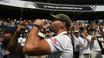 Aiden Markram received man of the match honours after scoring 136, and also taking a wicket in each of Australia's innings, including that of Steven Smith. Pictured here sharing a drink with fans in the crowd, a much-deserved refreshment after being crowned a national hero. (AFP) Aiden Markram received man of the match honours after scoring 136, and also taking a wicket in each of Australia's innings, including that of Steven Smith. Pictured here sharing a drink with fans in the crowd, a much-deserved refreshment after being crowned a national hero. (AFP)