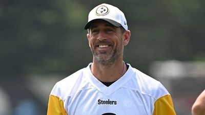 Aaron Rodgers, now a Pittsburgh Steeler on a one-year, $19.6 million contract, indicated he only wanted to play in Pittsburgh or retire. (Photo by Justin Berl / GETTY IMAGES NORTH AMERICA / Getty Images via AFP) (Getty Images via AFP) Aaron Rodgers, now a Pittsburgh Steeler on a one-year, $19.6 million contract, indicated he only wanted to play in Pittsburgh or retire. (Photo by Justin Berl / GETTY IMAGES NORTH AMERICA / Getty Images via AFP) (Getty Images via AFP)