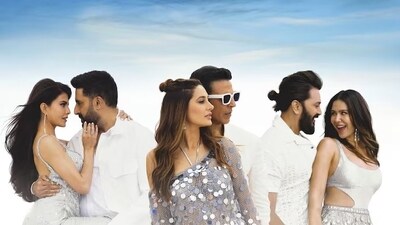 Housefull 5 worldwide box office collection day 8: Jacqueline Fernandez, Abhishek Bachchan, Nargis Fakhri, Akshay Kumar, Riteish Deshmukh and Soundarya Sharma in a still from the film. Housefull 5 worldwide box office collection day 8: Jacqueline Fernandez, Abhishek Bachchan, Nargis Fakhri, Akshay Kumar, Riteish Deshmukh and Soundarya Sharma in a still from the film.