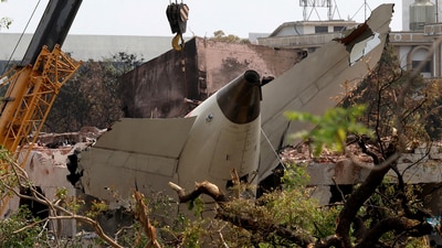 As operations to remove debris and find any other possible body at the crash site took place, the civil aviation ministry revealed that exactly a minute after the Air India pilot sent out a Mayday call, the aircraft crashed in Medhani Nagar. (Reuters)