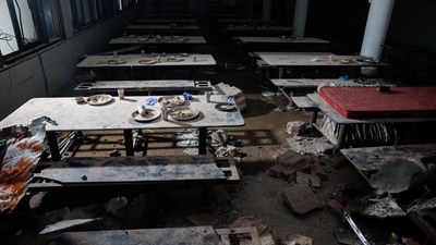 While 241 persons aboard the Air India airliner died in the crash, some of the medical students who were at lunch in the medical college hostel complex also lost their lives. In a heartbreaking visual, their uneaten plates were seen lying on the mess table.&nbsp; (Reuters)