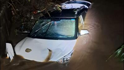 Intense rainfall in Pimpri-Chinchwad and nearby areas on Friday caused waterlogging, with residents reporting incidents of tree fall and vehicles being swept away in overflowing streams, said officials. (HT) Intense rainfall in Pimpri-Chinchwad and nearby areas on Friday caused waterlogging, with residents reporting incidents of tree fall and vehicles being swept away in overflowing streams, said officials. (HT)