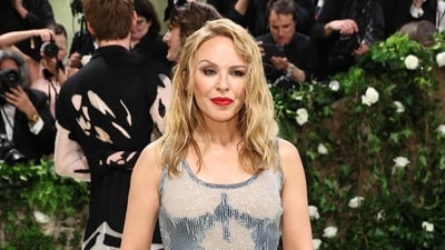 Australian pop star Kylie Minogue during Met Gala. Australian pop star Kylie Minogue during Met Gala.