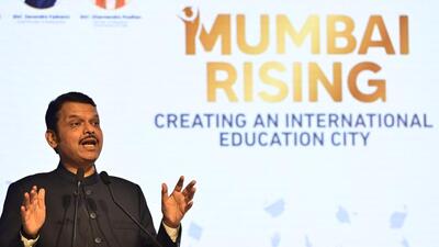 Mumbai, India - June 14, 2025:CM Devendra Fadnavis and Dharmendra Pradhan, Minister of Education during "Mumbai Risng- creating an internationaleducation city" UGC granting letter of Intent (LOI) to Five prestigious foreign universities from Australia, the UK, Italy, and the USA are set to establish campuses in CIDCO’s upcoming international Educational Hub near Navi Mumbai airport expanding global access to quality education, in Mumbai, India, on Saturday, June 14, 2025. (Photo by Anshuman Poyrekar/ Hindustan Times) (Hindustan Times) Mumbai, India - June 14, 2025:CM Devendra Fadnavis and Dharmendra Pradhan, Minister of Education during "Mumbai Risng- creating an internationaleducation city" UGC granting letter of Intent (LOI) to Five prestigious foreign universities from Australia, the UK, Italy, and the USA are set to establish campuses in CIDCO’s upcoming international Educational Hub near Navi Mumbai airport expanding global access to quality education, in Mumbai, India, on Saturday, June 14, 2025. (Photo by Anshuman Poyrekar/ Hindustan Times) (Hindustan Times)