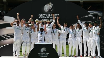 After 27 long years of waiting, South Africa finally lift a senior ICC trophy. Plenty of heartache and disappointment to put behind them after years of not-quite-there, but a reason for the entire country to celebrate. (AFP) After 27 long years of waiting, South Africa finally lift a senior ICC trophy. Plenty of heartache and disappointment to put behind them after years of not-quite-there, but a reason for the entire country to celebrate. (AFP)