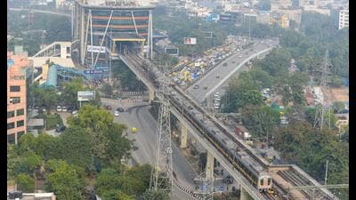The Gurugram Metro Rail Limited (GMRL) has proposed to revise the cost of the Gurugram Metro project. (HT METRO) The Gurugram Metro Rail Limited (GMRL) has proposed to revise the cost of the Gurugram Metro project. (HT METRO)