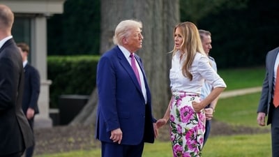 US President Donald Trump and First Lady Melania Trump during the Congressional picnic on the South Lawn of the White House in Washington, DC, on Thursday, (Bloomberg) US President Donald Trump and First Lady Melania Trump during the Congressional picnic on the South Lawn of the White House in Washington, DC, on Thursday, (Bloomberg)