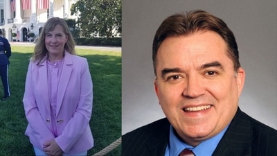 Minnesota State Senator John Hoffman and Representative Melissa Hortman were shot at their homes. (@melissahortman/X, Senate/Handout via REUTERS)
