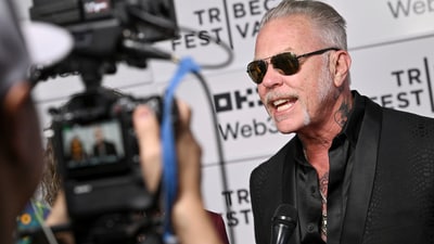 James Hetfield attends the Metallica Saved My Life premiere at BMCC Tribeca Performing Arts Center during the Tribeca Festival on Wednesday (Evan Agostini/Invision/AP) James Hetfield attends the Metallica Saved My Life premiere at BMCC Tribeca Performing Arts Center during the Tribeca Festival on Wednesday (Evan Agostini/Invision/AP)